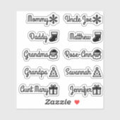 Aangepaste namen van gastenlijsten Schattigee kers Sticker (Vel)