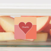 Aangepaste namen voor Heart Pattern Labels (Aangebracht)