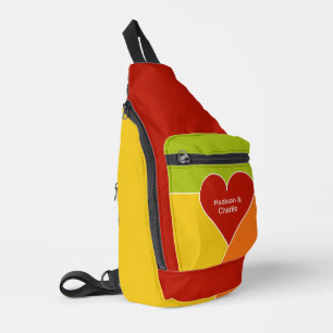 Aangepaste namen voor Heart Pattern Sling Bag