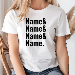 Aangepaste Namen Vriendenlijst Vrouwen Mannen Gepe T-shirt