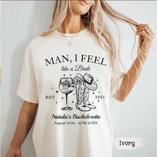 Aangepaste Nashville Bachelorette Party Mannen Ik  T-shirt