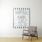 Aangepaste Nashville Bachelorette Rodeo Cocktail Wandkleed (In situ)