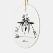 Aangepaste Native American Lance kerstdecoraties Keramisch Ornament (Links)