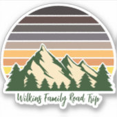 Aangepaste Natuur vakantie groene bos waterfles Sticker (Voorkant)