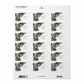 Aangepaste Natuur voor struikvogels Etiket (Full Sheet)