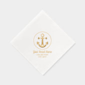 Aangepaste Nautical Anchor Folie Servetten (Rechts)
