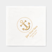 Aangepaste Nautical Anchor Folie Servetten (Voorkant)
