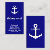 Aangepaste Nautical Moving Announcement Adres invo Informatiekaartje (Voorkant / Achterkant)