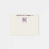 Aangepaste Nautical Octopus Paars en Cream Post-it® Notes (Voorkant)