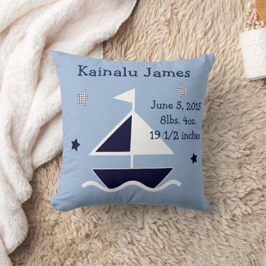 Aangepaste "Nautical/Sailboat" Keepomwille Pillow Kussen (Deken)