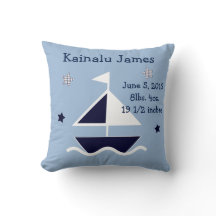 Aangepaste "Nautical/Sailboat" Keepomwille Pillow