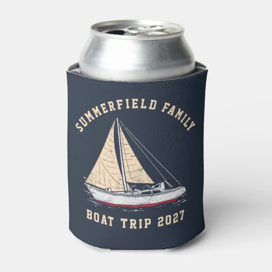Aangepaste Nautical Sailing Matching Family Boat T Blikjeskoeler (Blikje Voorkant)