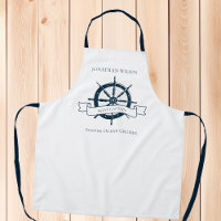 Aangepaste Nautical Wheel Beach Cruise Chef
