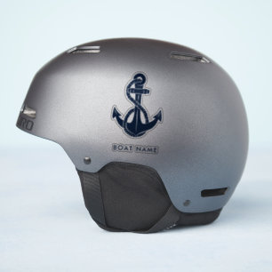 Aangepaste Nautische Anker Boot Naam Marine Blauw Sticker