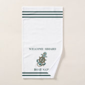Aangepaste nautische anker bootnaam Elegant Handdoek (Handdoek)