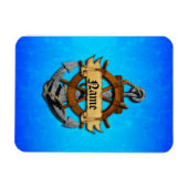 Aangepaste Nautische Anker en Wiel Magneet (Horizontaal)