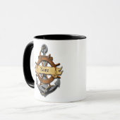 Aangepaste Nautische Anker en Wiel Mok (Voorkant links)