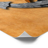 Aangepaste Nautische Anker en Wiel Poster (Hoek)