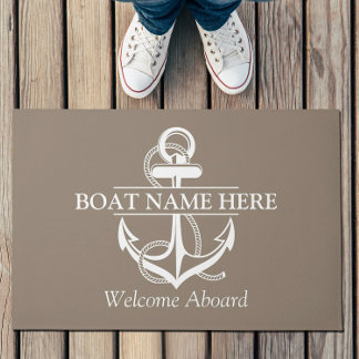Aangepaste nautische anker welkom aan boord deurma deurmat