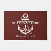 Aangepaste nautische anker welkom aan boord deurma deurmat (Voorkant)