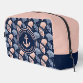 Aangepaste nautische bootnaam Plush Navy Toilettasje (Rechterhoek)