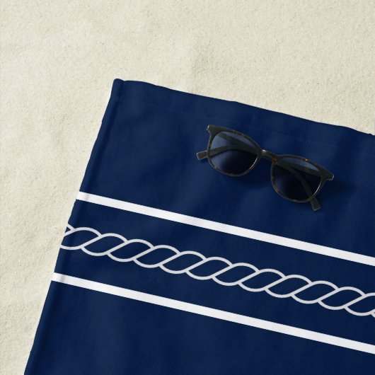 Aangepaste nautische bootnaam Welkom aan boord ank Strandlaken (In situ)