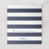 Aangepaste nautische marinestrepen trouwkaarten (Buitenkant ongevouwen)