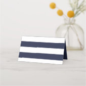 Aangepaste nautische marinestrepen trouwkaarten (Achterkant)