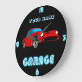 Aangepaste NEON GARAGE Clock ADD Business Name Car Grote Klok (Hoek)