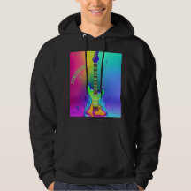 Aangepaste Neon Gitaar, Psychedelische Boho Vintag