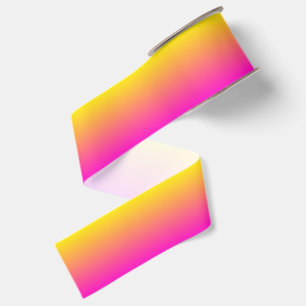 Aangepaste Neon Roze Ombre Grosgrain Lint