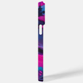 Aangepaste neon schilderij landschap magenta cyaan Case-Mate iPhone case (Achterkant / Rechts)