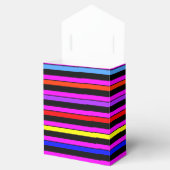 Aangepaste Neon Stripes Party Favor Box Bedankdoosjes (Geopend)