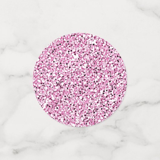 Aangepaste nep glinsterende geluksverjaardag roze confetti (Kleine voorkant)