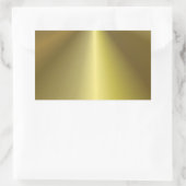 Aangepaste nep gouden metalen uitstraling lege sja rechthoekige sticker (Tas)