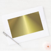 Aangepaste nep gouden metalen uitstraling lege sja rechthoekige sticker (Envelop)