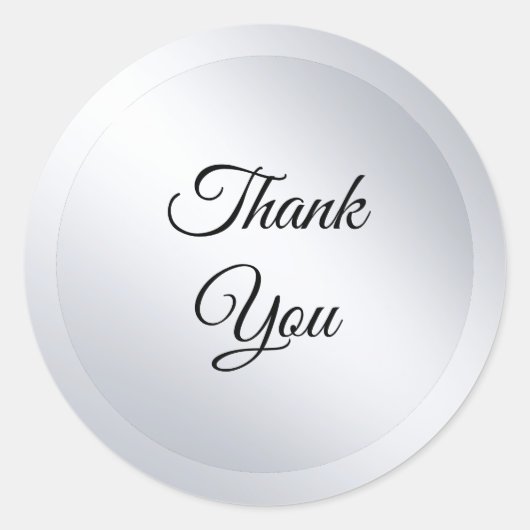 Aangepaste nep zilver moderne sjabloon voeg uw tek ronde sticker (Voorkant)