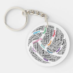 Aangepaste Netball Team Acryl Sleutelhanger