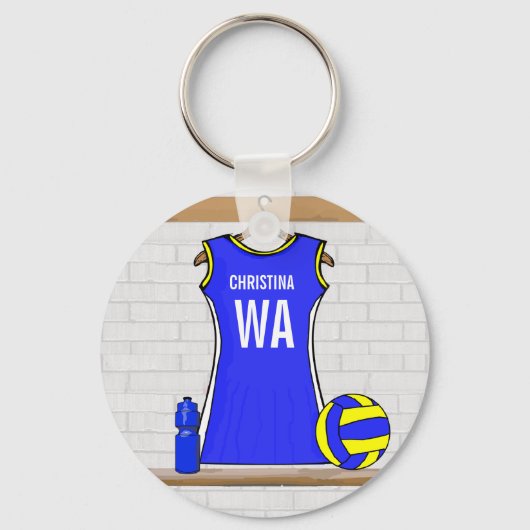 Aangepaste Netball Uniform - Sleutelhanger (Voorkant)