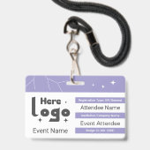 Aangepaste netwerkevenement Badge ID (Voorzijde met lanyard)