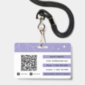 Aangepaste netwerkevenement Badge ID (Achterkant met lanyard)