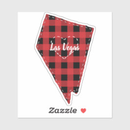 Aangepaste Nevada Hometown State Plaid Kerstmis Sticker
