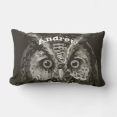 Aangepaste New Baby Boy's Room Cute Owl Kussen (Voorkant)