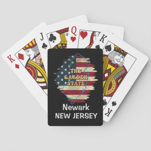 Aangepaste New Jersey State-speelkaarten Pokerkaarten (Achterkant)