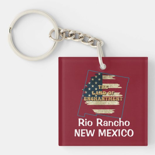 Aangepaste New Mexico staat Sleutelhanger (voorkant)