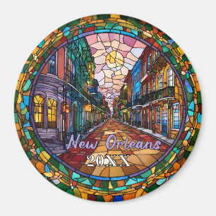 Aangepaste New Orleans Bourbon Street Gedateerd  Magneet