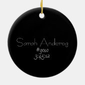 Aangepaste New York 2024 Marathon Runner Gift Keramisch Ornament (Achterkant)