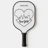 Aangepaste New York Heart-naam Pickleball Paddle (Voorkant)