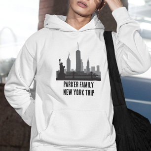 Aangepaste New York Trip Skyline Vrijheidsbeeld Hoodie