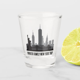 Aangepaste New York Trip Skyline Vrijheidsbeeld Shot Glas